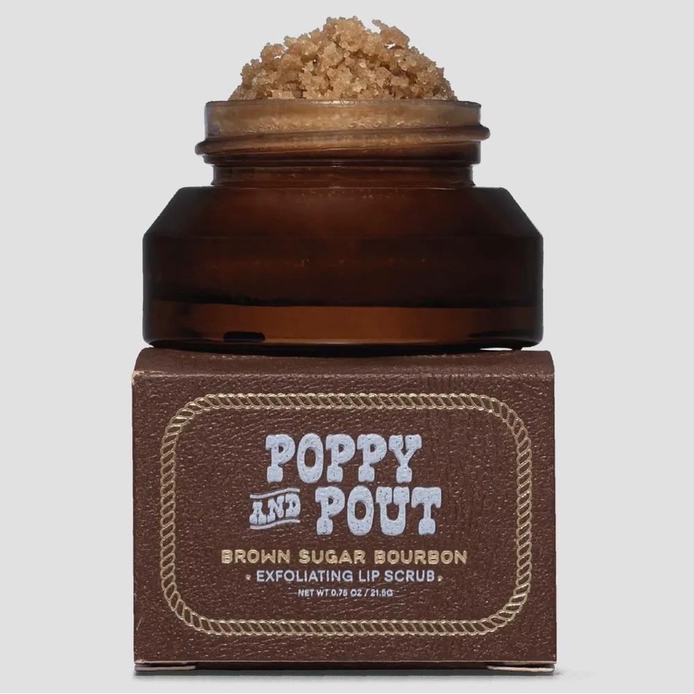 Poppy and Pout Brown Sugar Bourbon Lip Scrub Discontinued Flavor - Picture 2 of 4